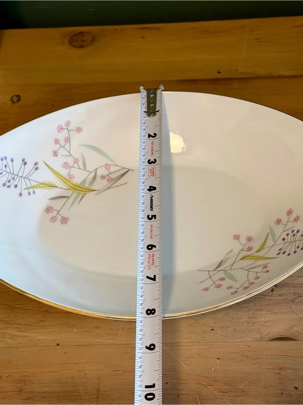Vintage Bohemian Fine China Czechoslovakia MCM Floral Serving Bowl 🌸
